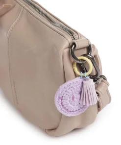 Take A Smile Umhängetasche Schafsleder beige