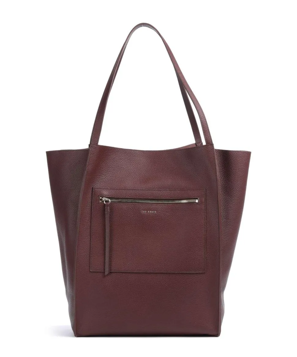 Tammila Shopper genarbtes Rindsleder bordeaux