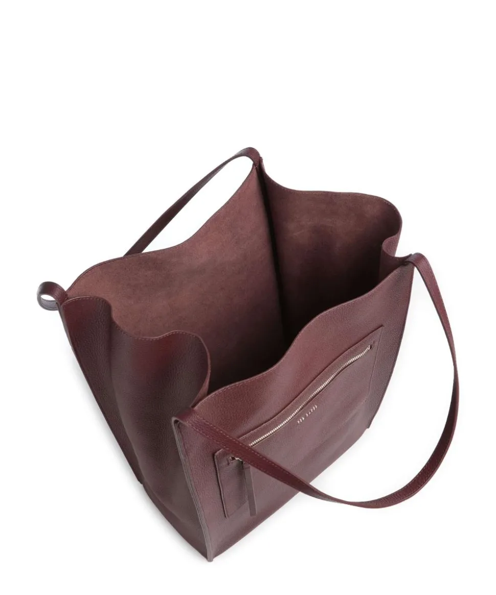 Tammila Shopper genarbtes Rindsleder bordeaux