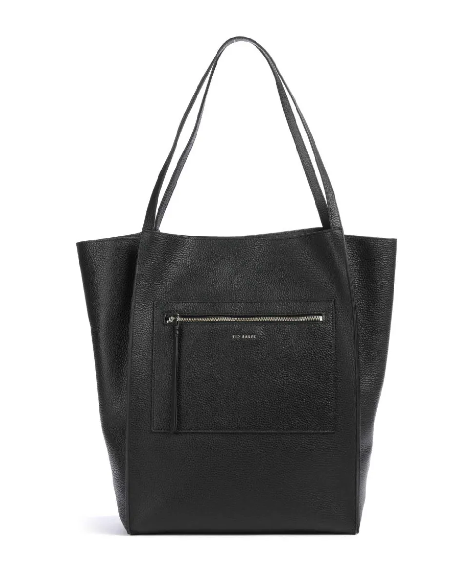 Tammila Shopper genarbtes Rindsleder schwarz