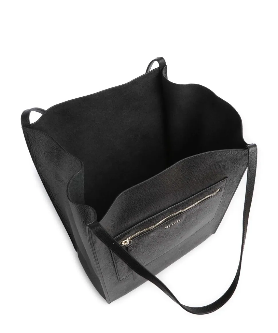 Tammila Shopper genarbtes Rindsleder schwarz