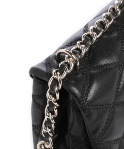 Tamsin Schultertasche Lederimitat schwarz