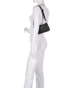 Tasha Grain Schultertasche Lederimitat schwarz