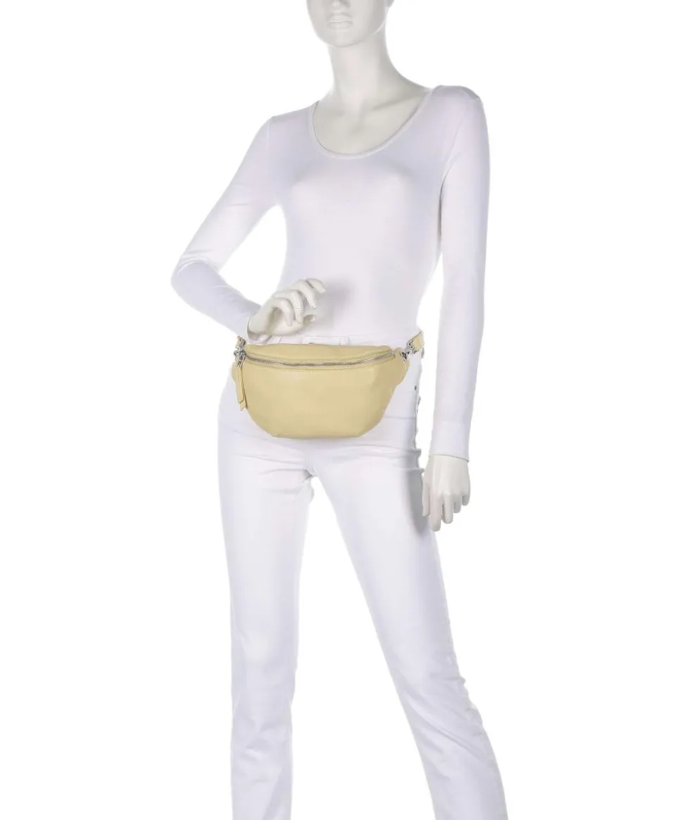 Tavia Sheep Natural Gürteltasche Schafsleder vanillegelb