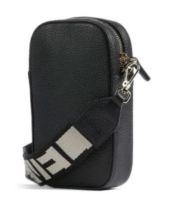 Tebe Handytasche genarbtes Leder schwarz