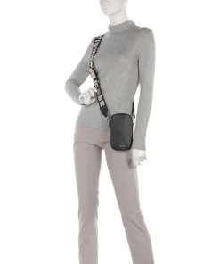 Tebe Handytasche genarbtes Leder schwarz