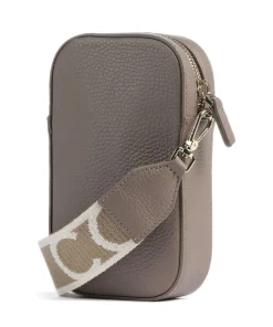 Tebe Handytasche genarbtes Leder taupe