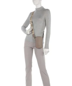 Tebe Handytasche genarbtes Leder taupe