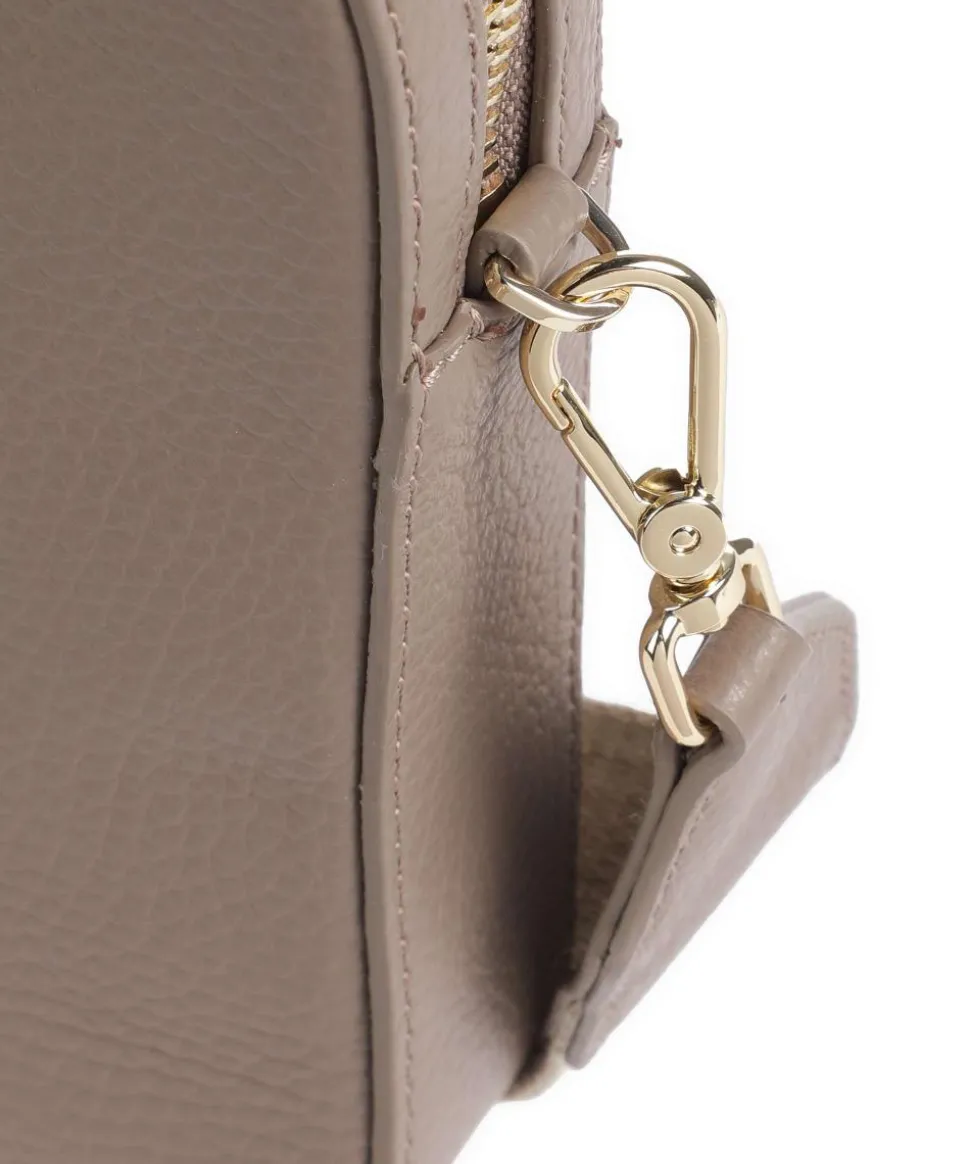Tebe Handytasche genarbtes Leder taupe