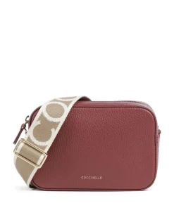 Tebe Umhängetasche genarbtes Leder braun