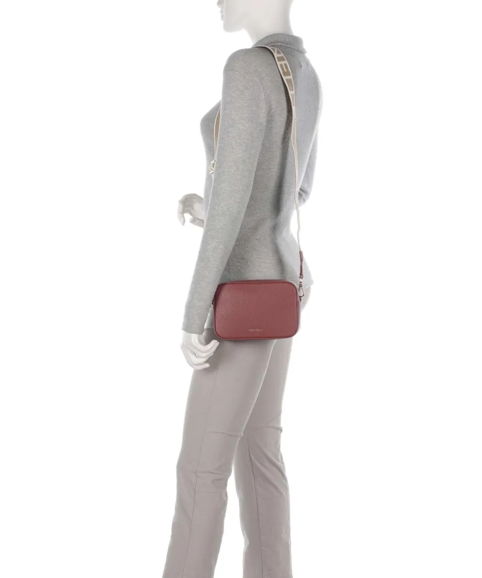 Tebe Umhängetasche genarbtes Leder braun