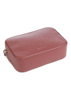 Tebe Umhängetasche genarbtes Leder braun