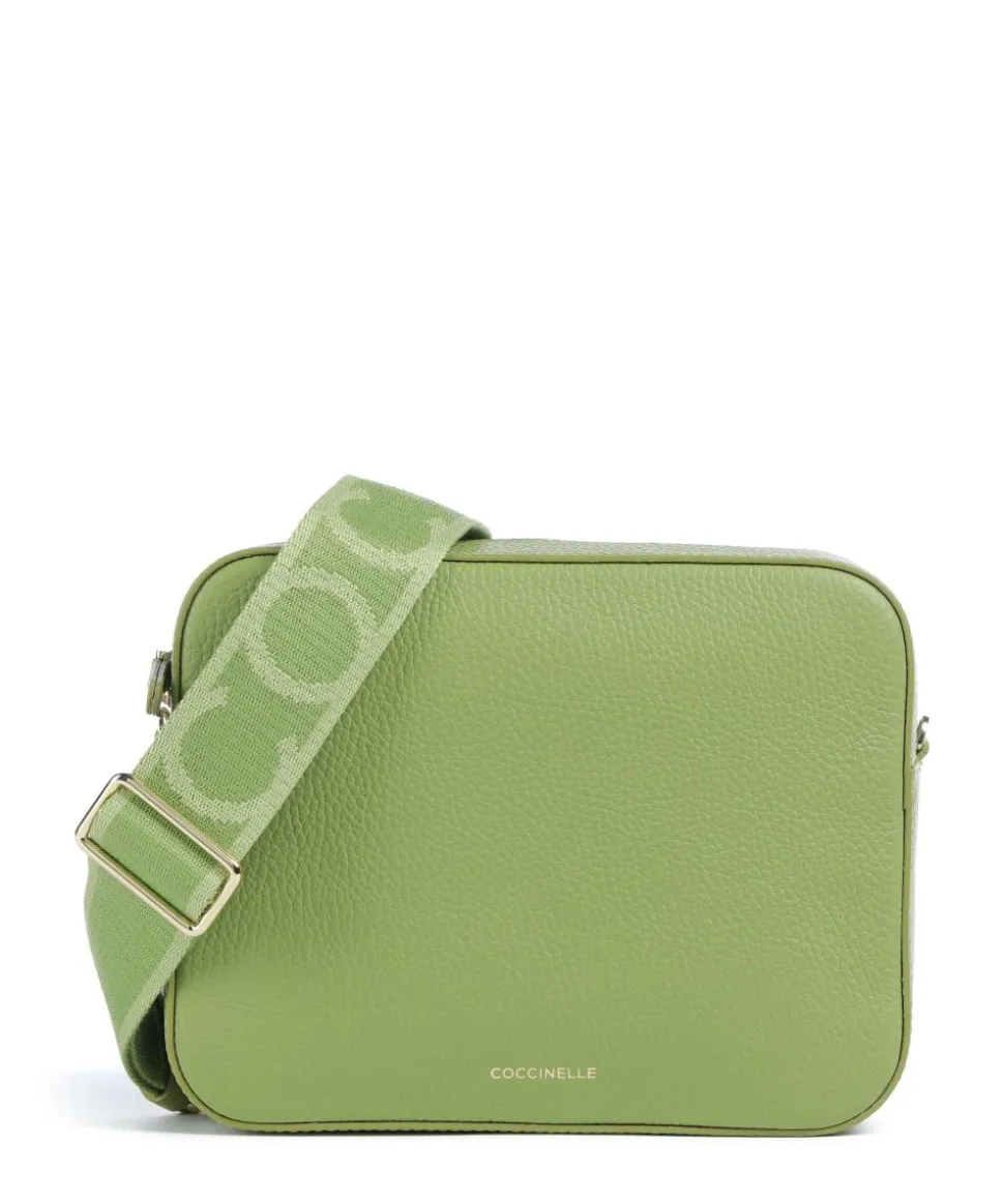 Tebe Umhängetasche genarbtes Leder grün
