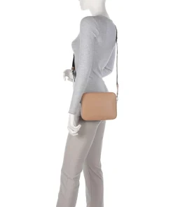 Tebe Umhängetasche genarbtes Leder hellbraun