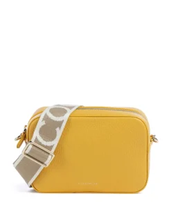 Tebe Umhängetasche genarbtes Leder senfgelb