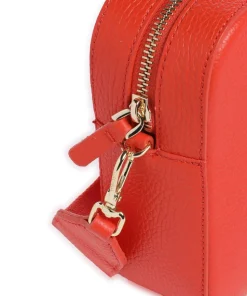 Tebe Umhängetasche genarbtes Leder orange