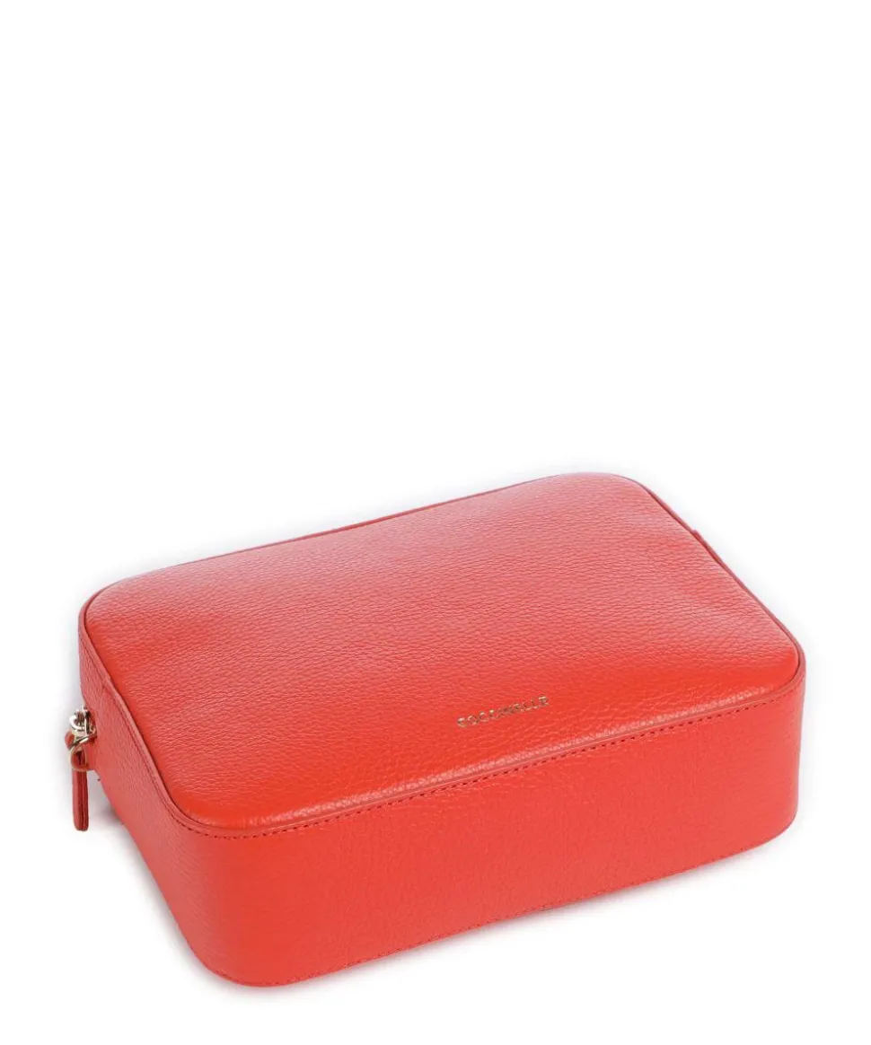 Tebe Umhängetasche genarbtes Leder orange