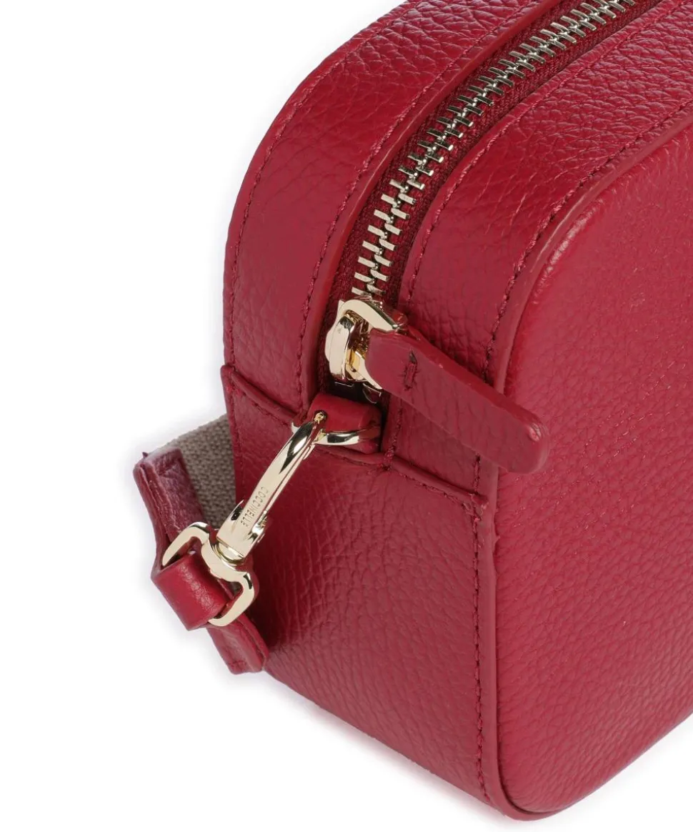 Tebe Umhängetasche genarbtes Leder rot