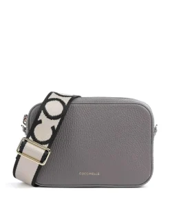 Tebe Umhängetasche genarbtes Leder grau