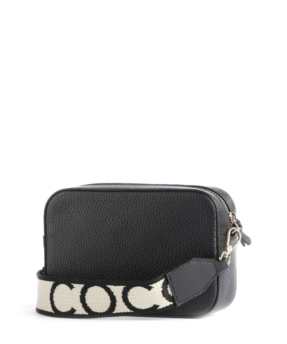 Tebe Umhängetasche genarbtes Leder schwarz