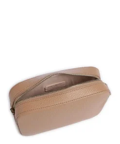 Tebe Umhängetasche genarbtes Leder hellbraun