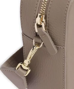 Tebe Umhängetasche genarbtes Leder taupe