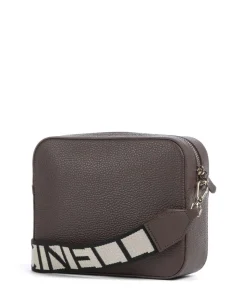 Tebe Umhängetasche genarbtes Leder dunkelbraun