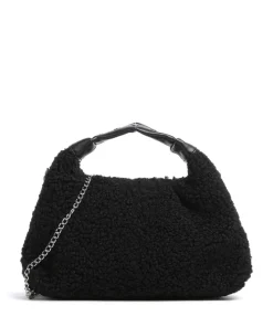 Teddy Dandy Handtasche Kunstfell schwarz