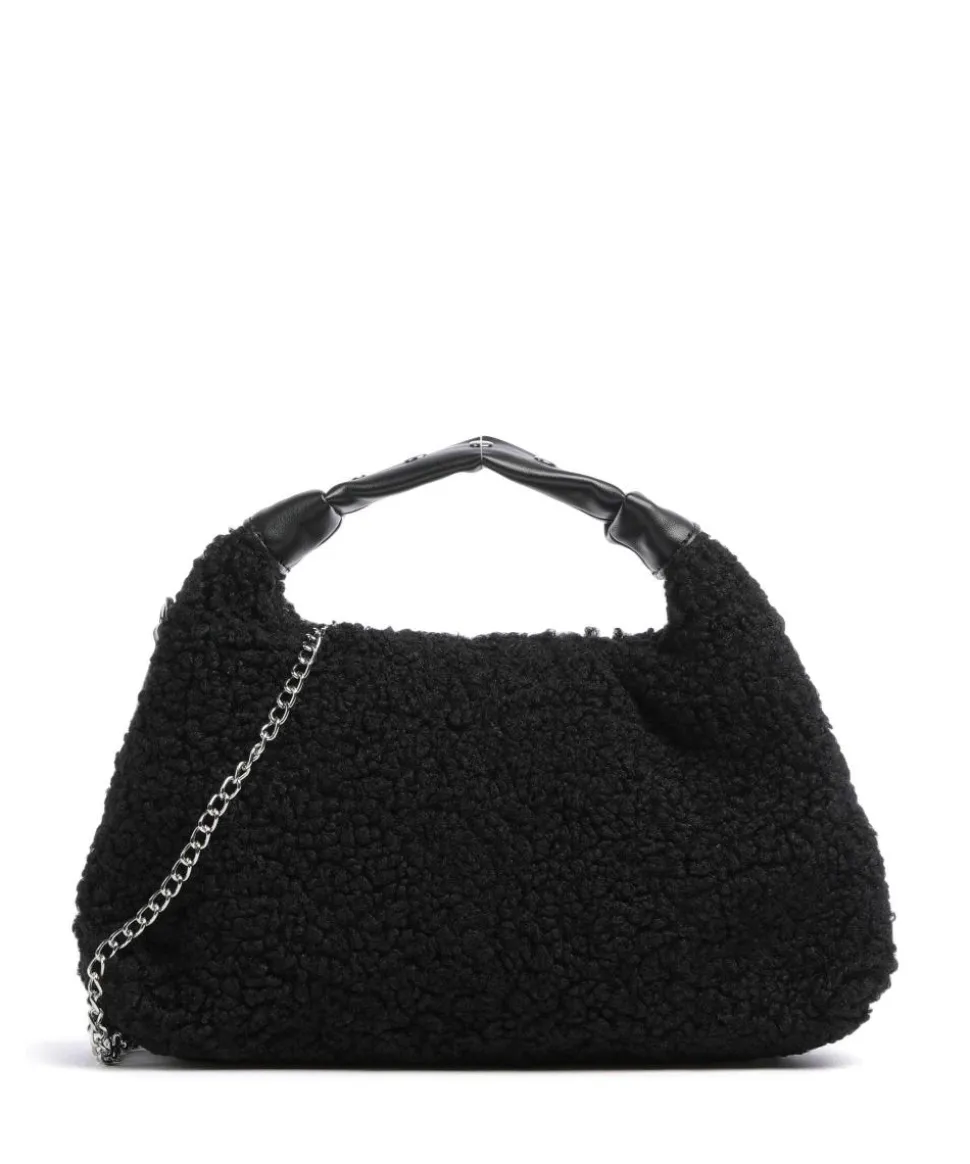 Teddy Dandy Handtasche Kunstfell schwarz