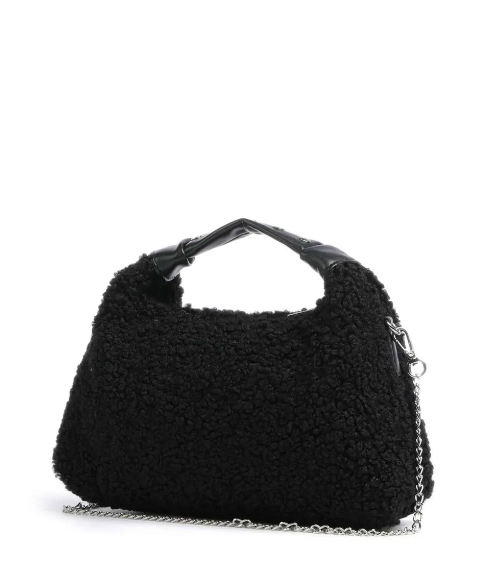 Teddy Dandy Handtasche Kunstfell schwarz