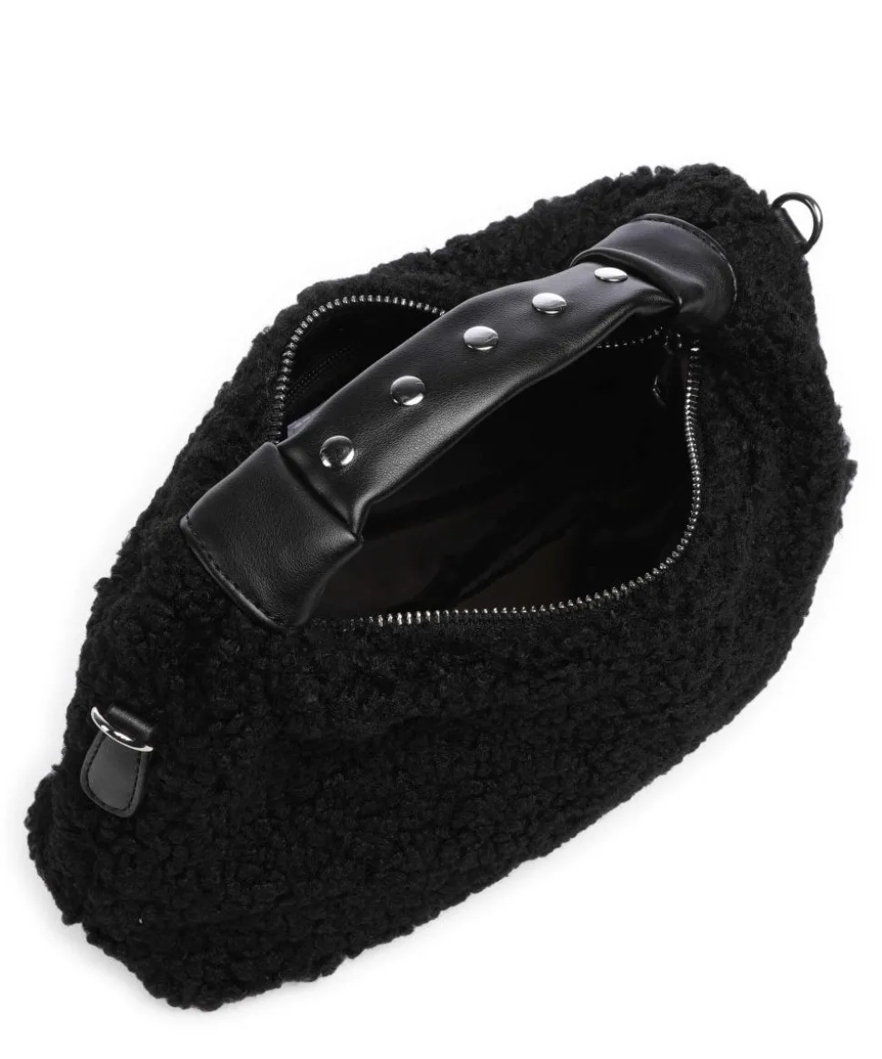 Teddy Dandy Handtasche Kunstfell schwarz