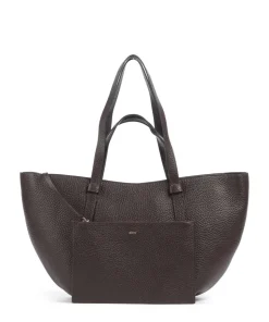 Tekla Cosmo Large Shopper genarbtes Leder wein