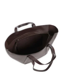 Tekla Cosmo Large Shopper genarbtes Leder wein