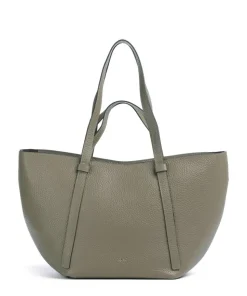 Tekla Cosmo Large Shopper genarbtes Leder taupe