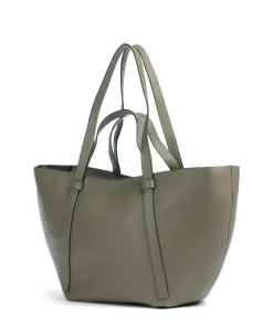 Tekla Cosmo Large Shopper genarbtes Leder taupe
