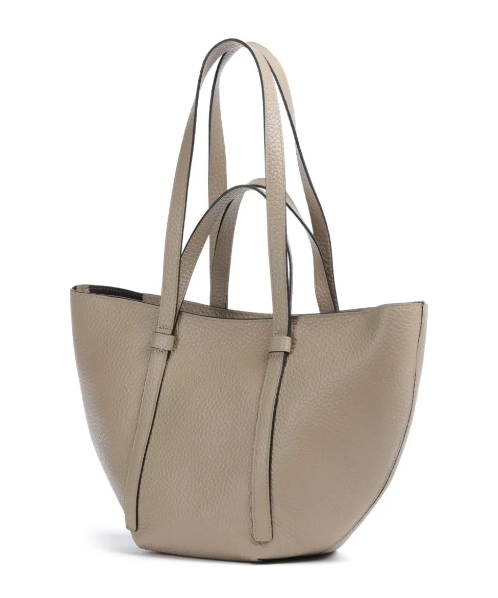 Tekla Cosmo Medium Shopper genarbtes Leder beige