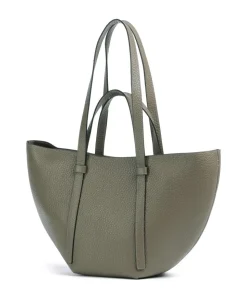 Tekla Cosmo Medium Shopper genarbtes Leder taupe