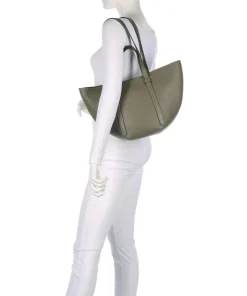 Tekla Cosmo Medium Shopper genarbtes Leder taupe