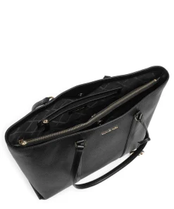 Temple Shopper genarbtes Rindsleder schwarz