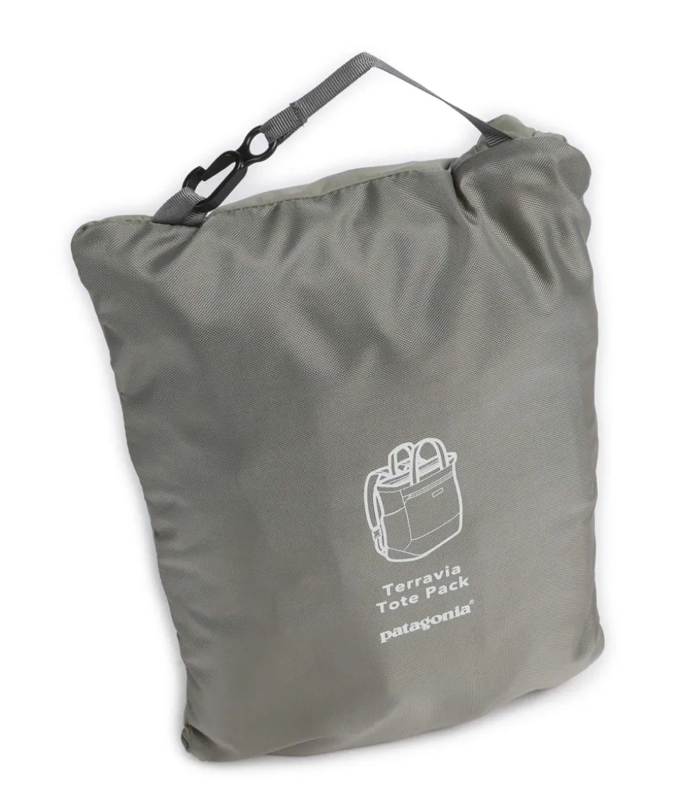 Terravia Rucksack-Tasche recyceltes Nylon graugrün