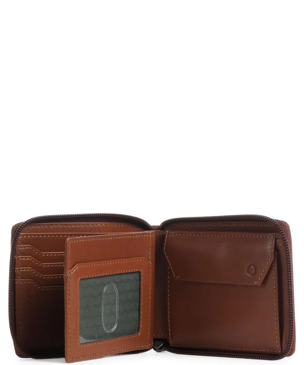 Texas RFID Geldbörse fein genarbtes Rindsleder tan