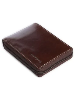 Texas RFID Geldbörse fein genarbtes Rindsleder dunkelbraun