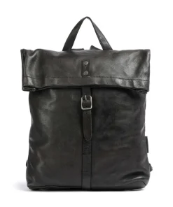 The Barber Shop The Sparrow pure Rolltop Rucksack 15″ genarbtes Rindsleder dunkelbraun