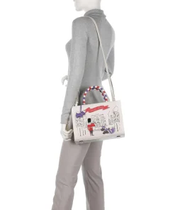 The Coronation Handtasche fein genarbtes Leder elfenbein