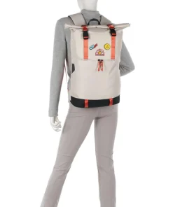 The Dudes Christopher Dark Rolltop Rucksack 15″ recyceltes Polyester beige