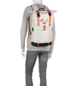 The Dudes Christopher Dark Rolltop Rucksack 15″ recyceltes Polyester beige