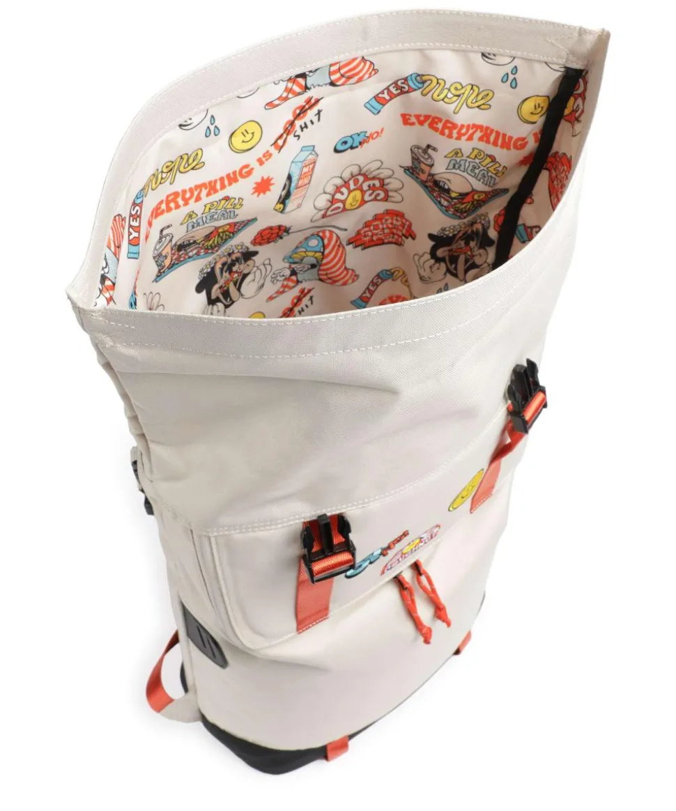 The Dudes Christopher Dark Rolltop Rucksack 15″ recyceltes Polyester beige