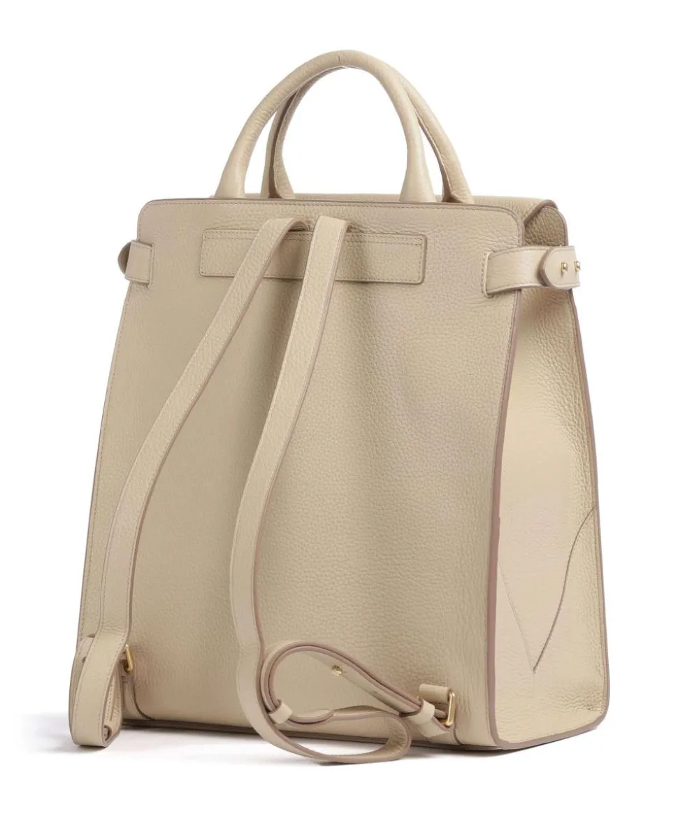 The Rathbone Rucksack 13″ genarbtes Leder beige