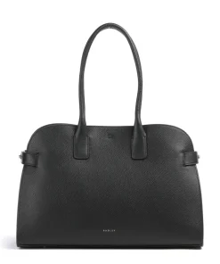 The Rathbone Shopper genarbtes Rindsleder schwarz