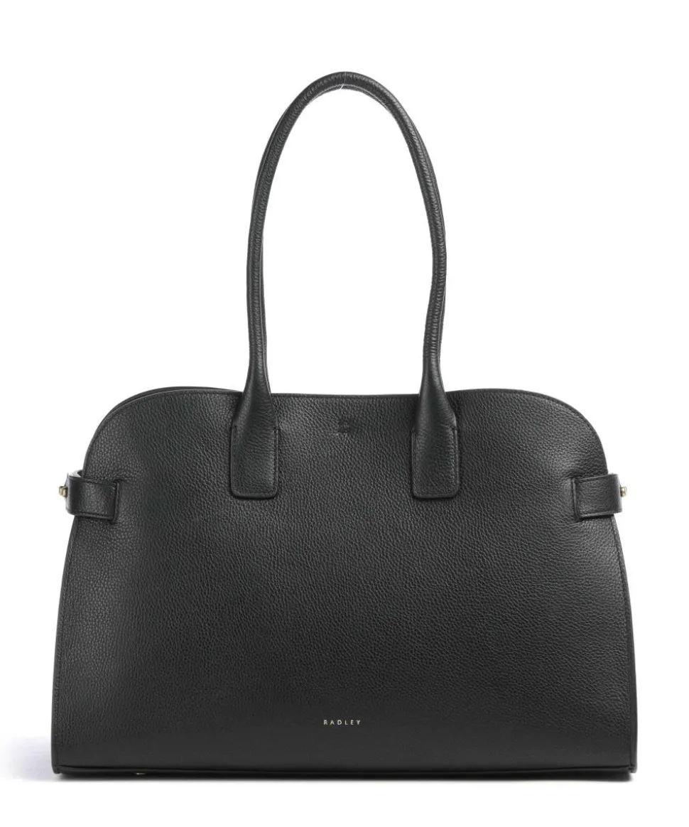 The Rathbone Shopper genarbtes Rindsleder schwarz